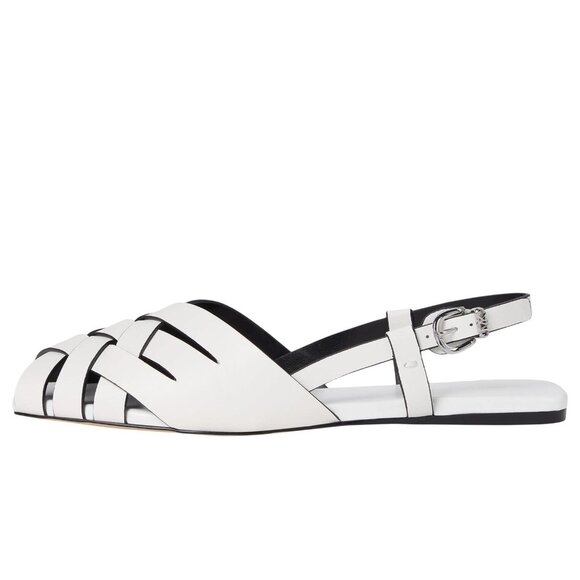 Michael by Michael Kors Womens Irene Sling Flat Pump 40S5IRFP1L Optical White 7M - Picture 10 of 13